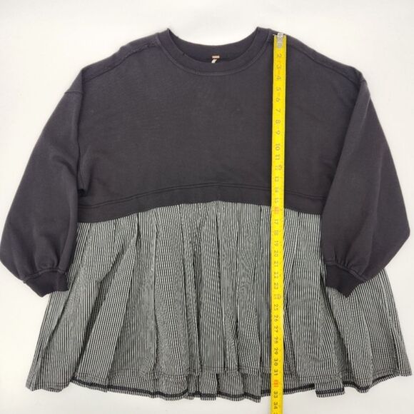 Free People Eleanor Tunic Dress Womens Size Small Black Distressed Academia Boho - Picture 7 of 11